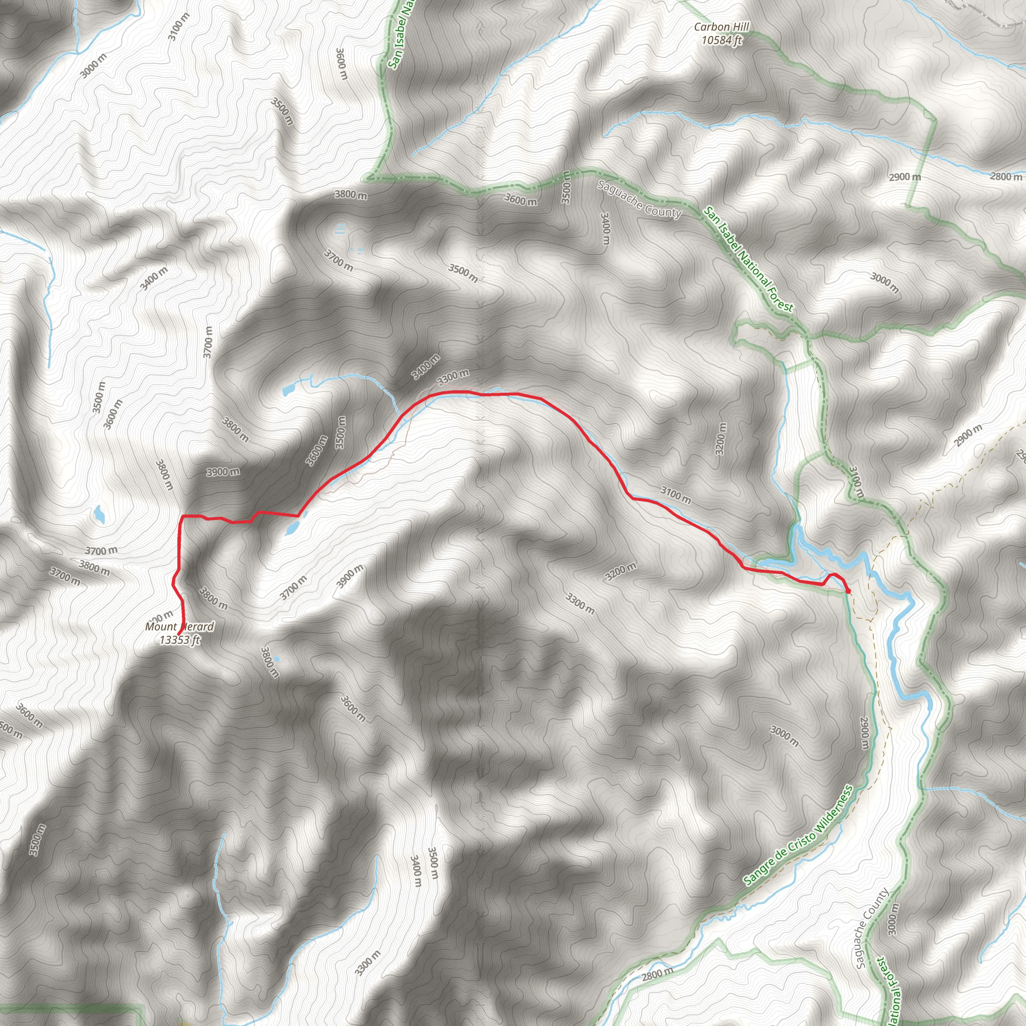 Mount Herard via Medano Creek mobile static map