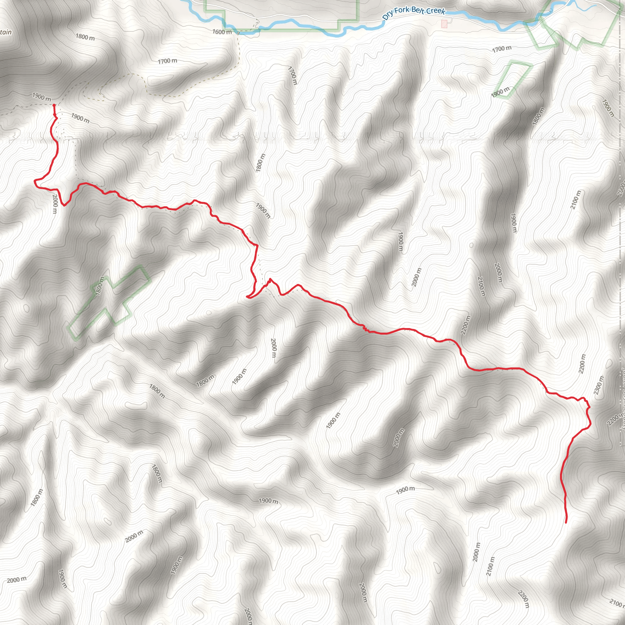 Hoover Ridge Trail mobile static map