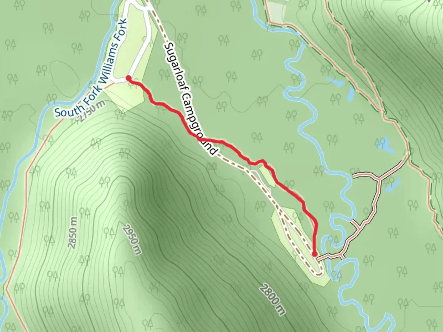 An image depicting the trail Williams Fork Boardwalk Trail and its surrounding area.