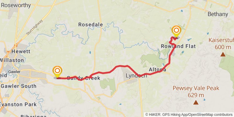 The Barossa Trail stage 2 Map