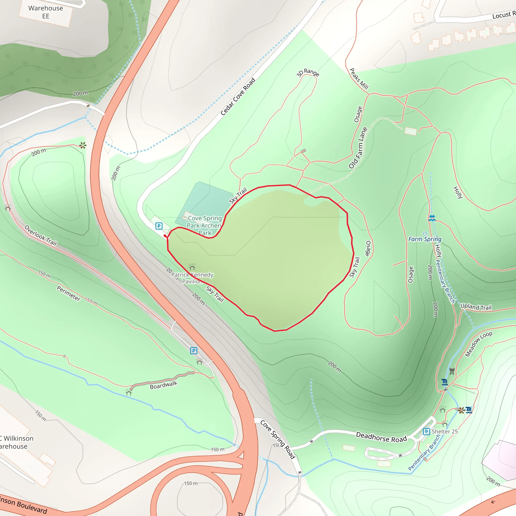 Sky Loop Trail mobile static map
