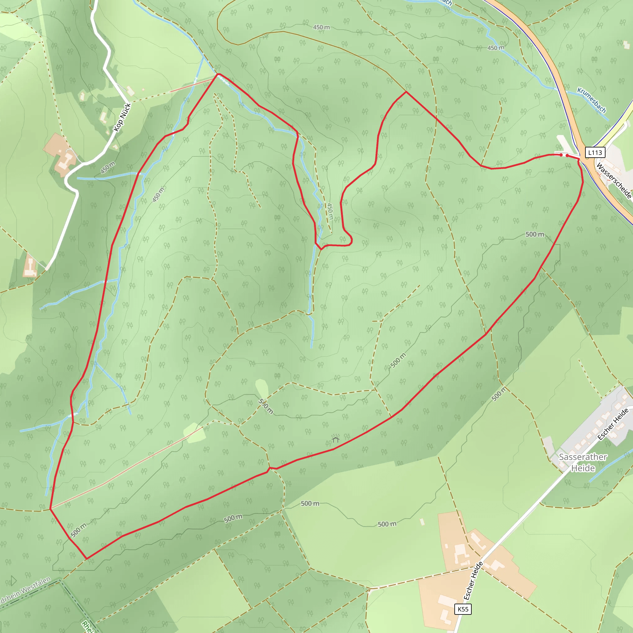 Am Kopnuck and Schonauer Wald Loop mobile static map