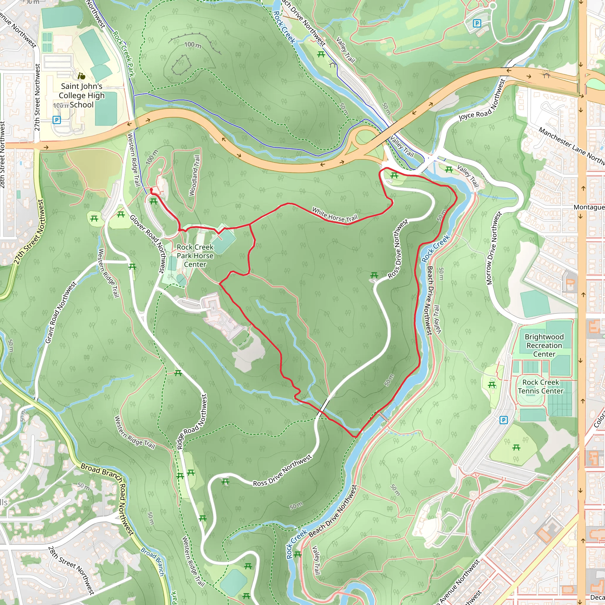 Rock Creek Loop mobile static map
