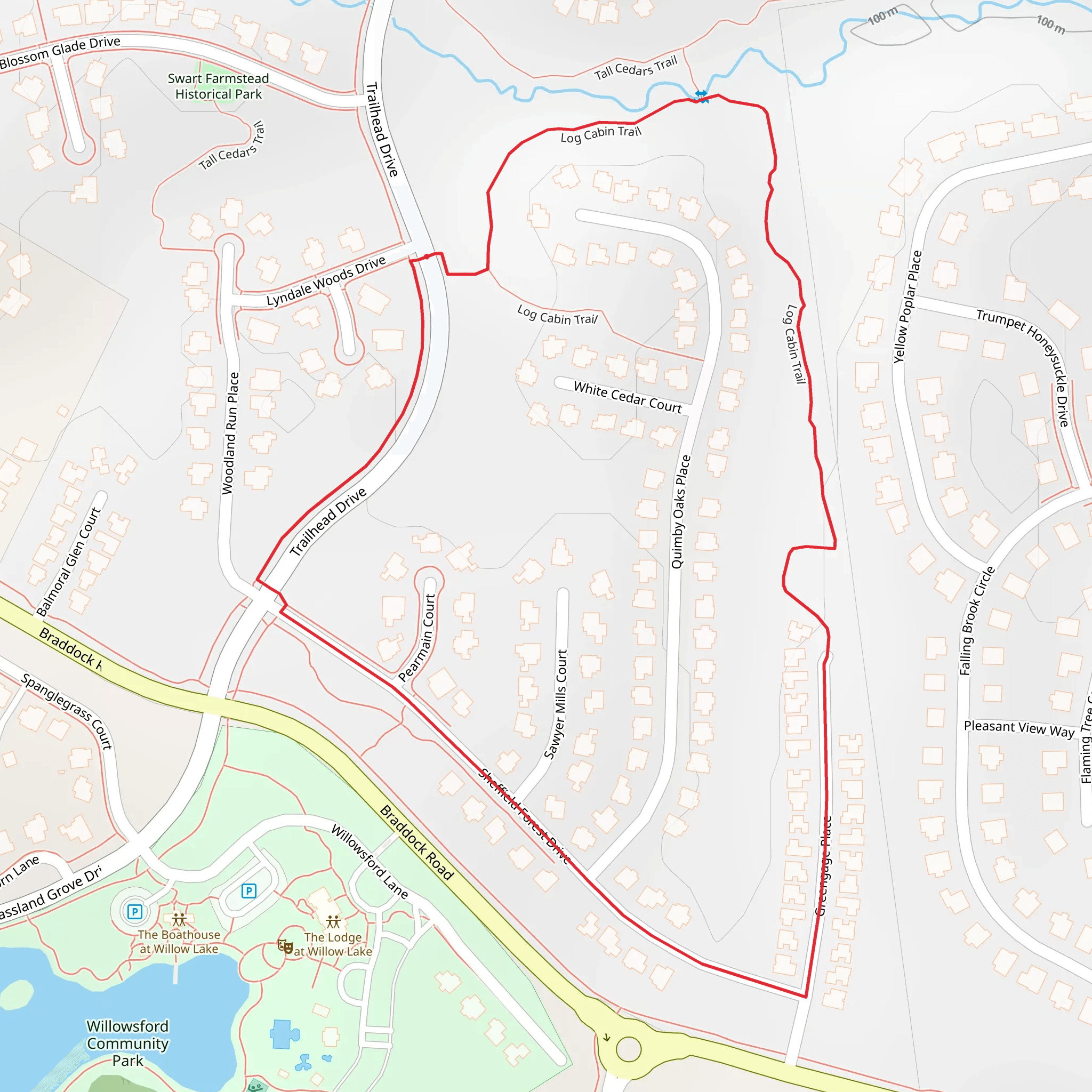 Log Cabin Loop Trail mobile static map