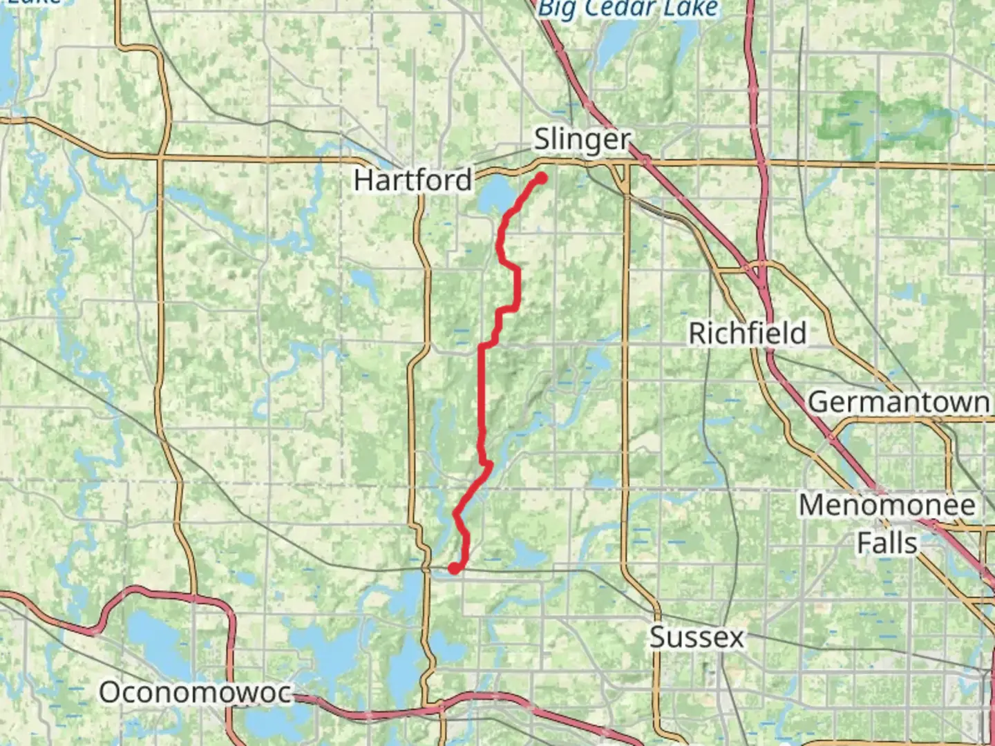 An image depicting the trail Pike Lake via Ice Age Trail and its surrounding area.