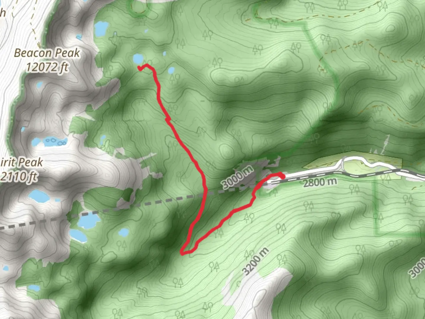 An image depicting the trail Forest Lakes and its surrounding area.
