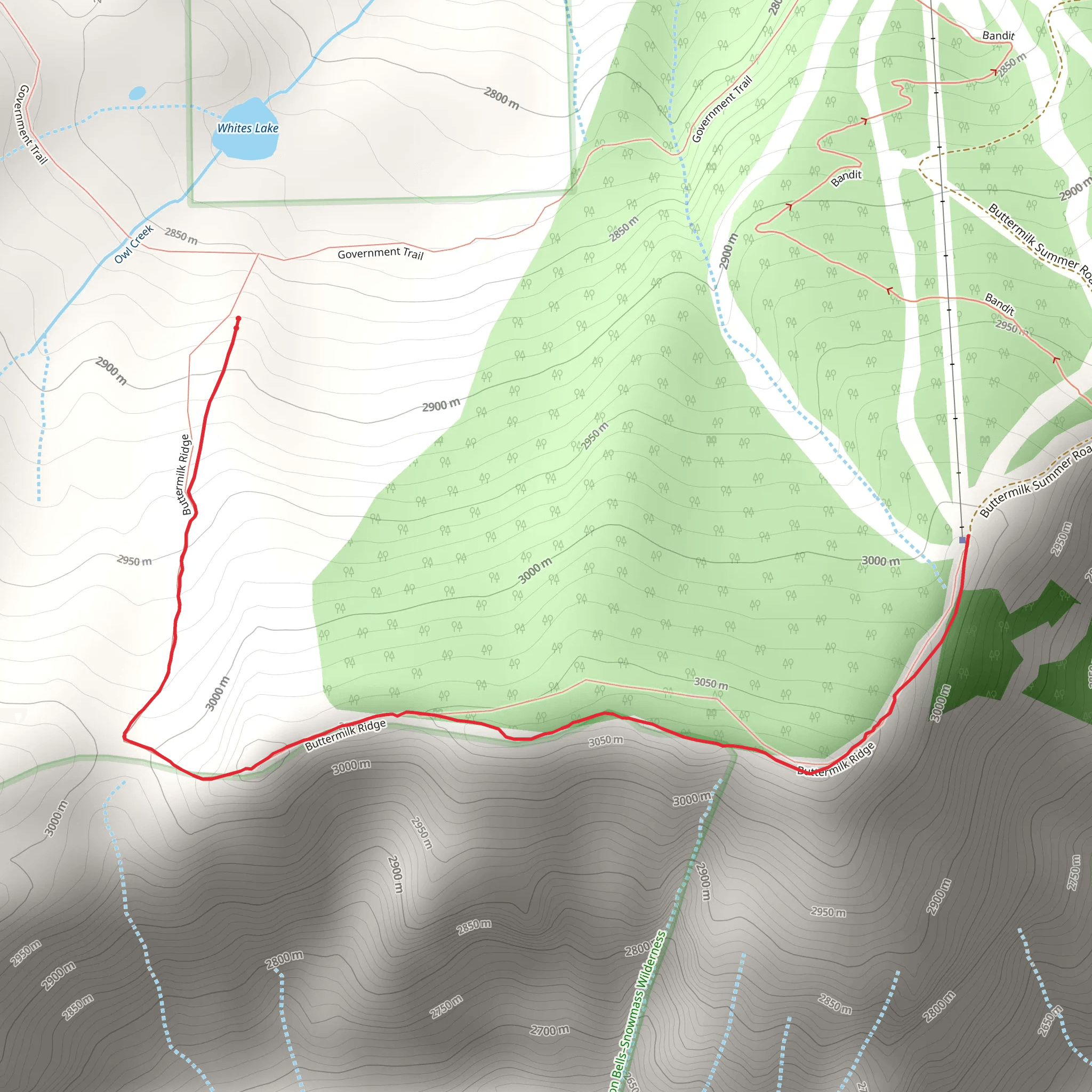 Sugarbowl Trail mobile static map