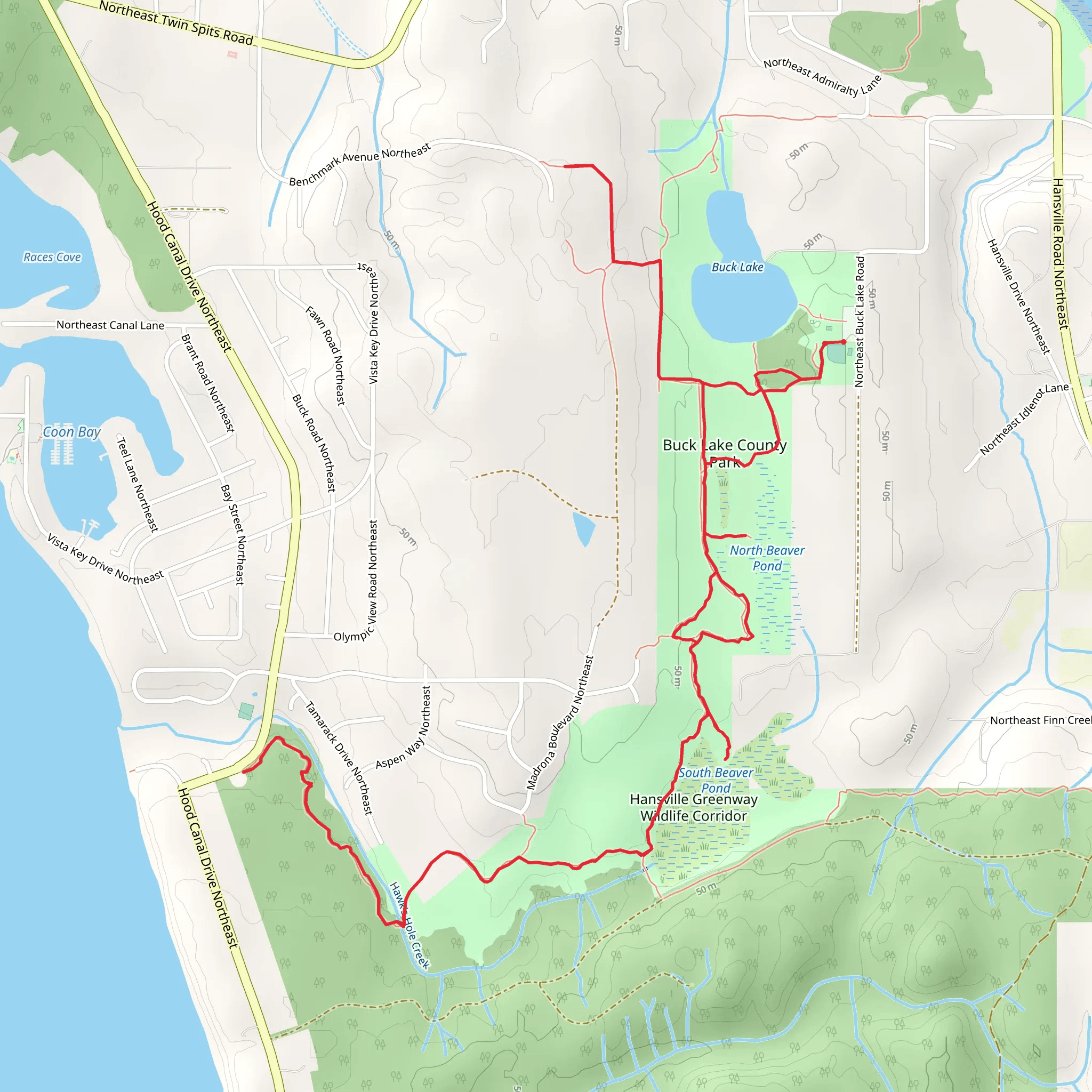 Buck Lake Country Park mobile static map