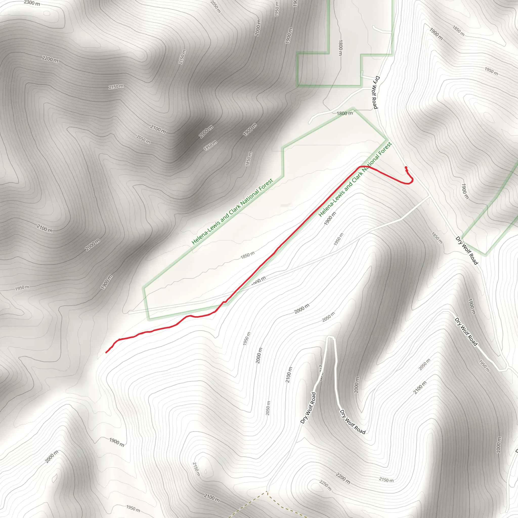 Dry Wolf Alternate Trail mobile static map