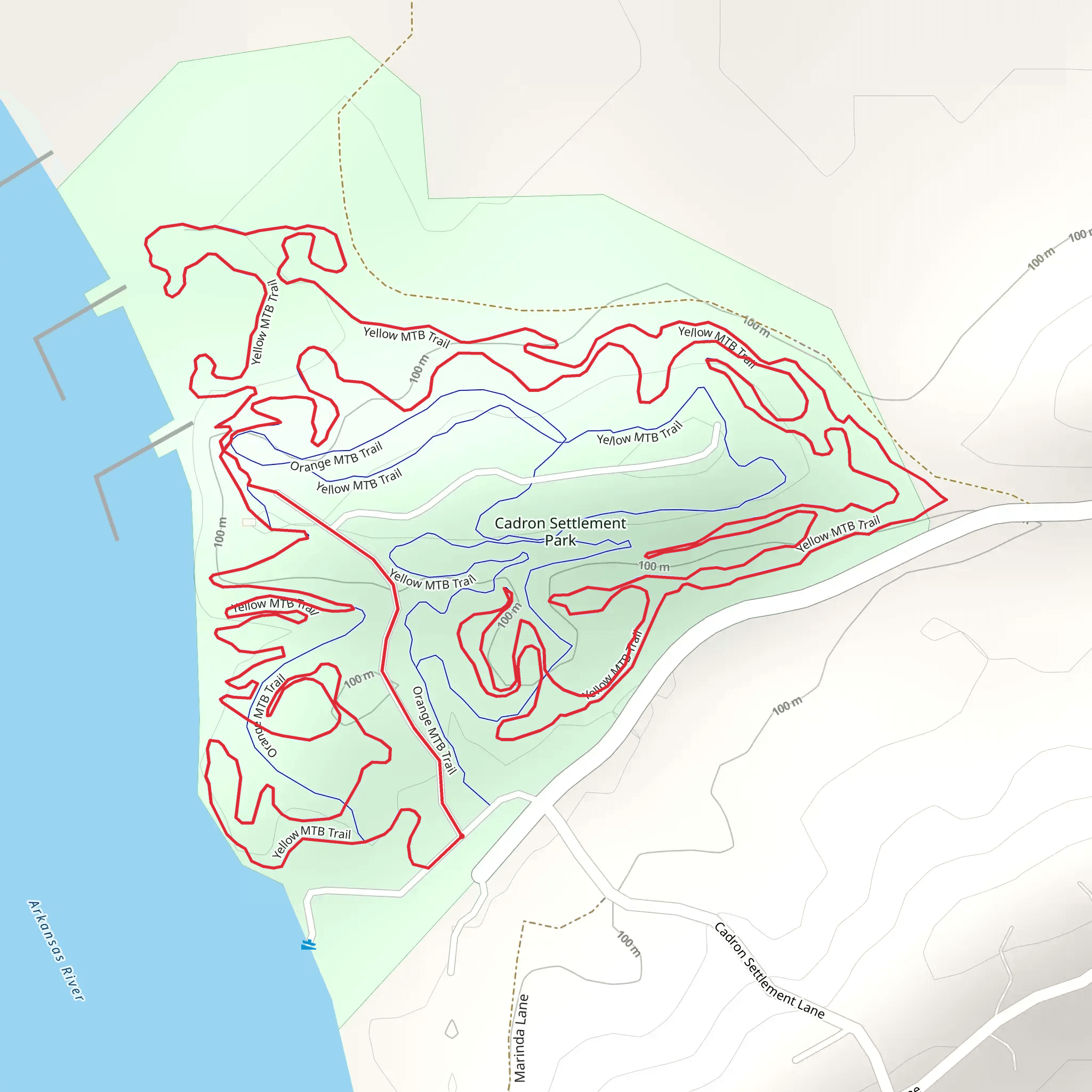 Cadron Settlement Park Loop mobile static map