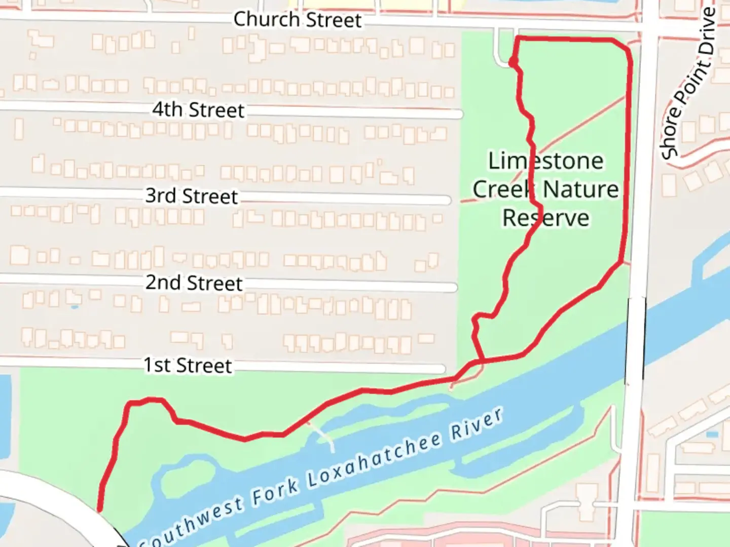 An image depicting the trail Limestone Creek Nature Reserve Loop and its surrounding area.