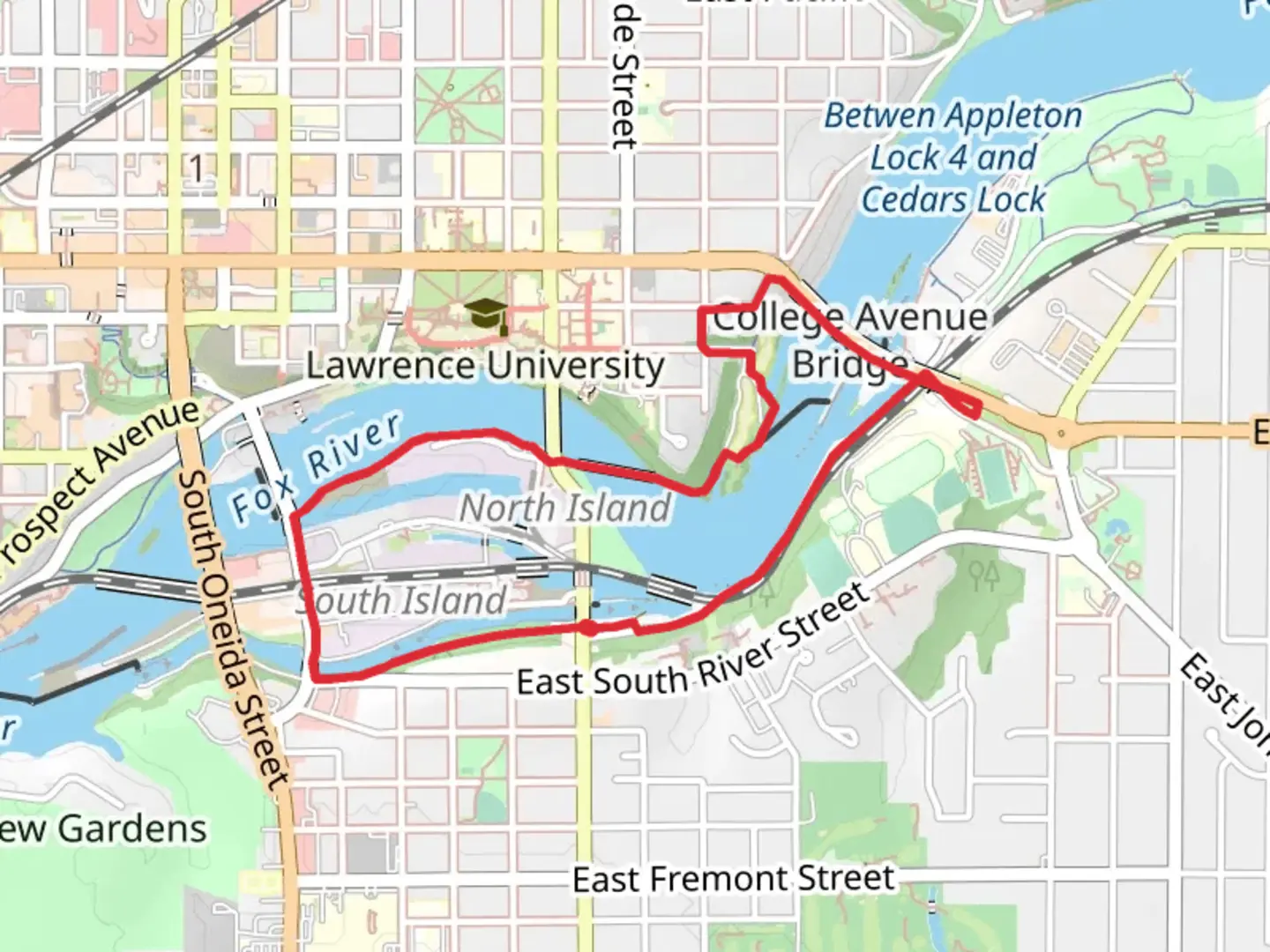 An image depicting the trail Newberry Trail and North Island Trail and its surrounding area.