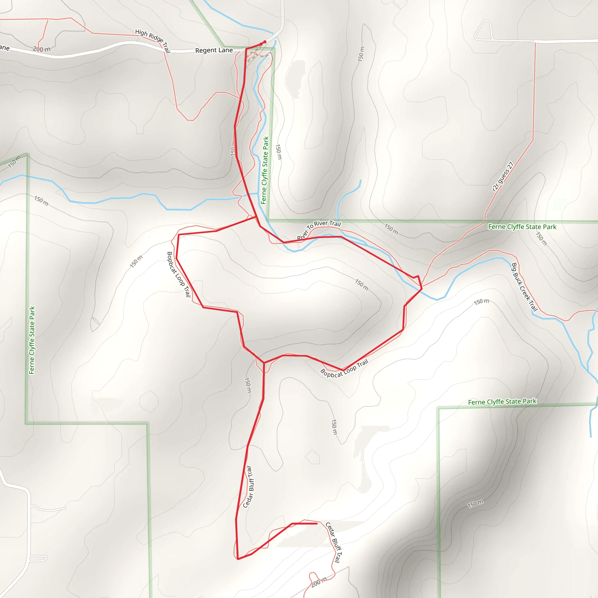 River to River Walk Out and Back mobile static map