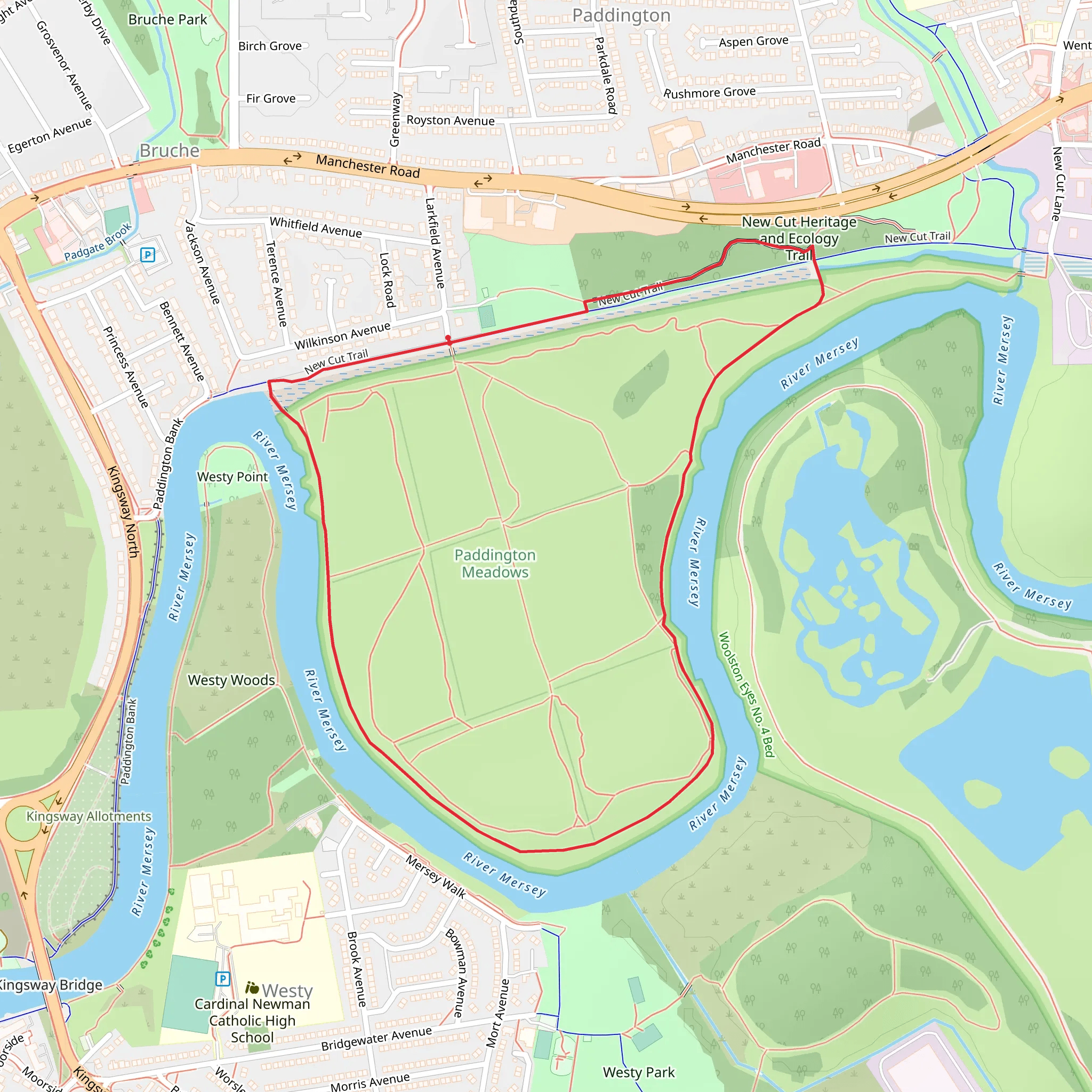 Paddington Meadows Loop mobile static map
