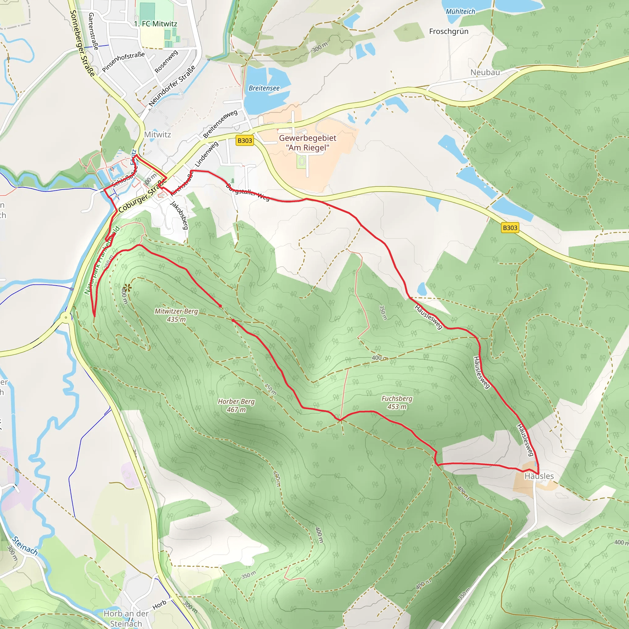 Häuslesweg Loop mobile static map