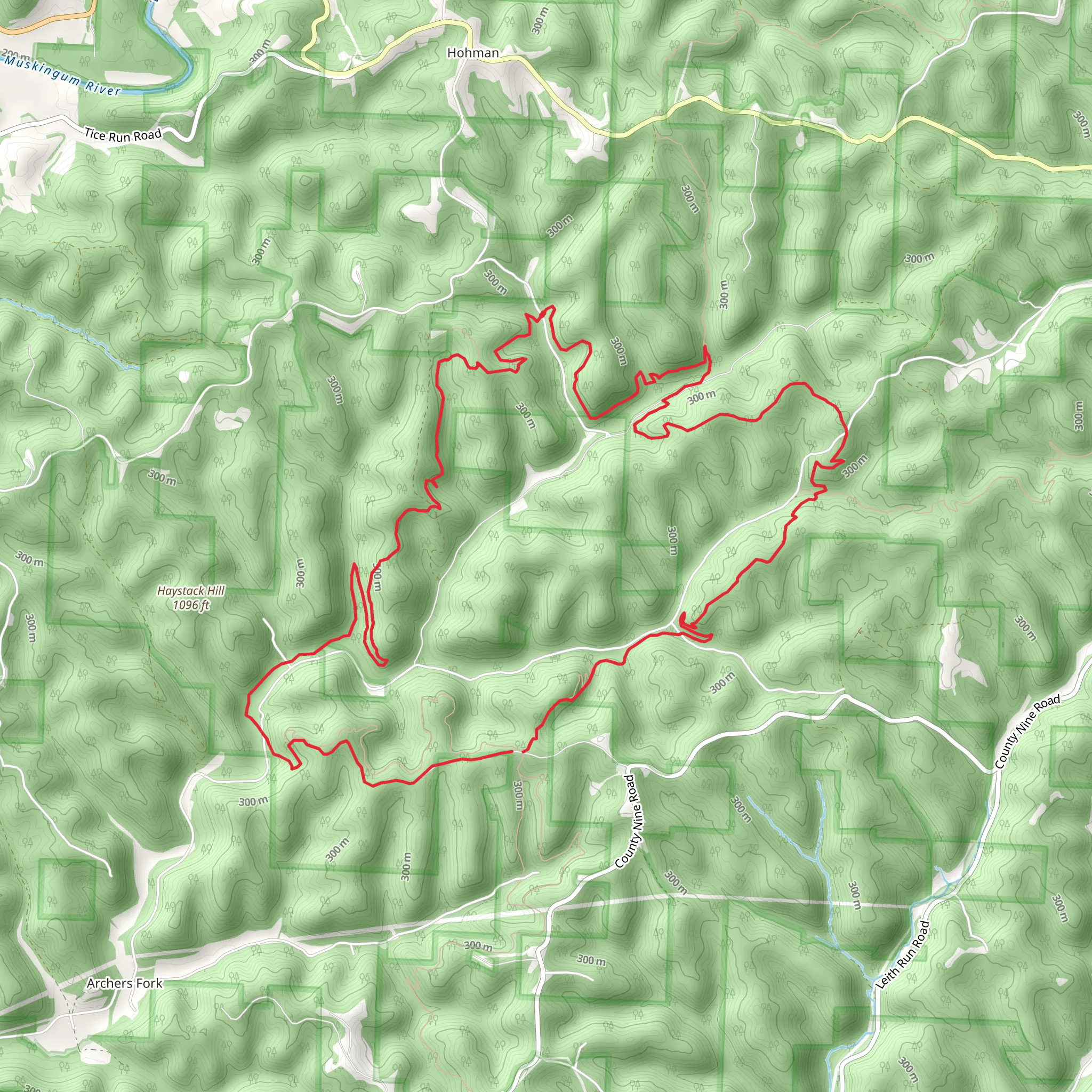Archers Fork Loop Trail mobile static map