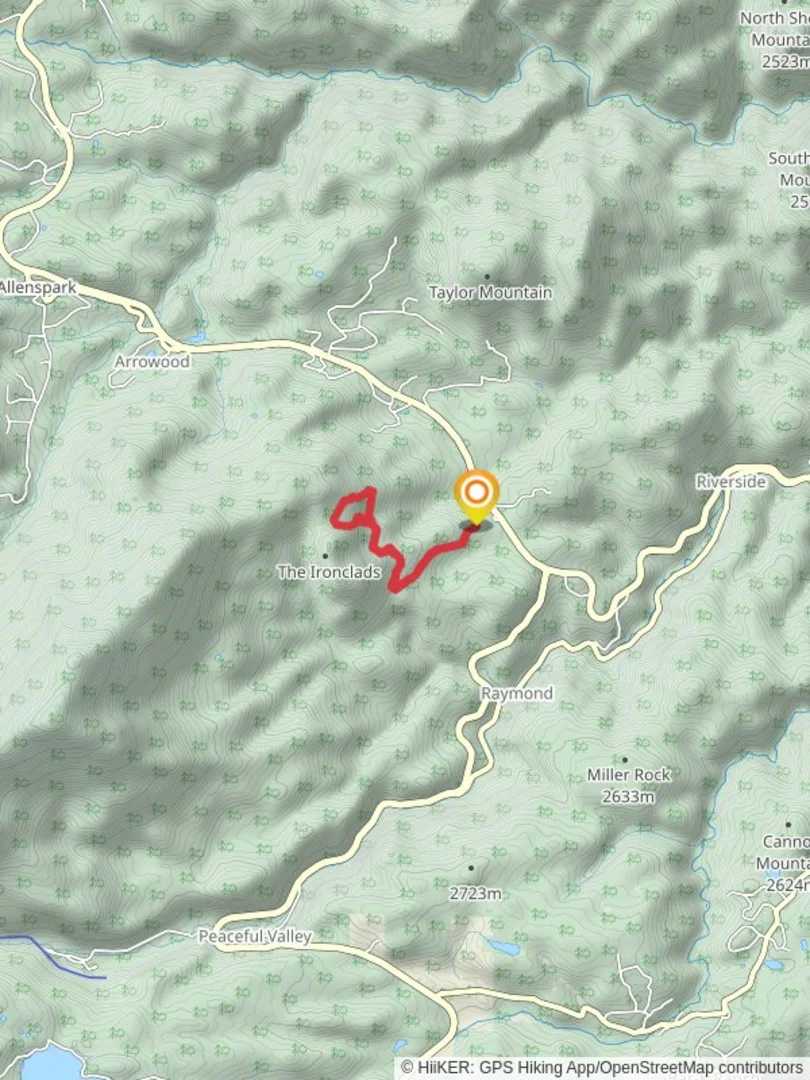 An image depicting the trail Roosevelt National Forest Loop and its surrounding area.