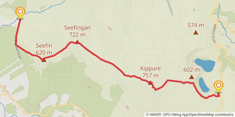 Corrig Mountain Loop stage 2 Map
