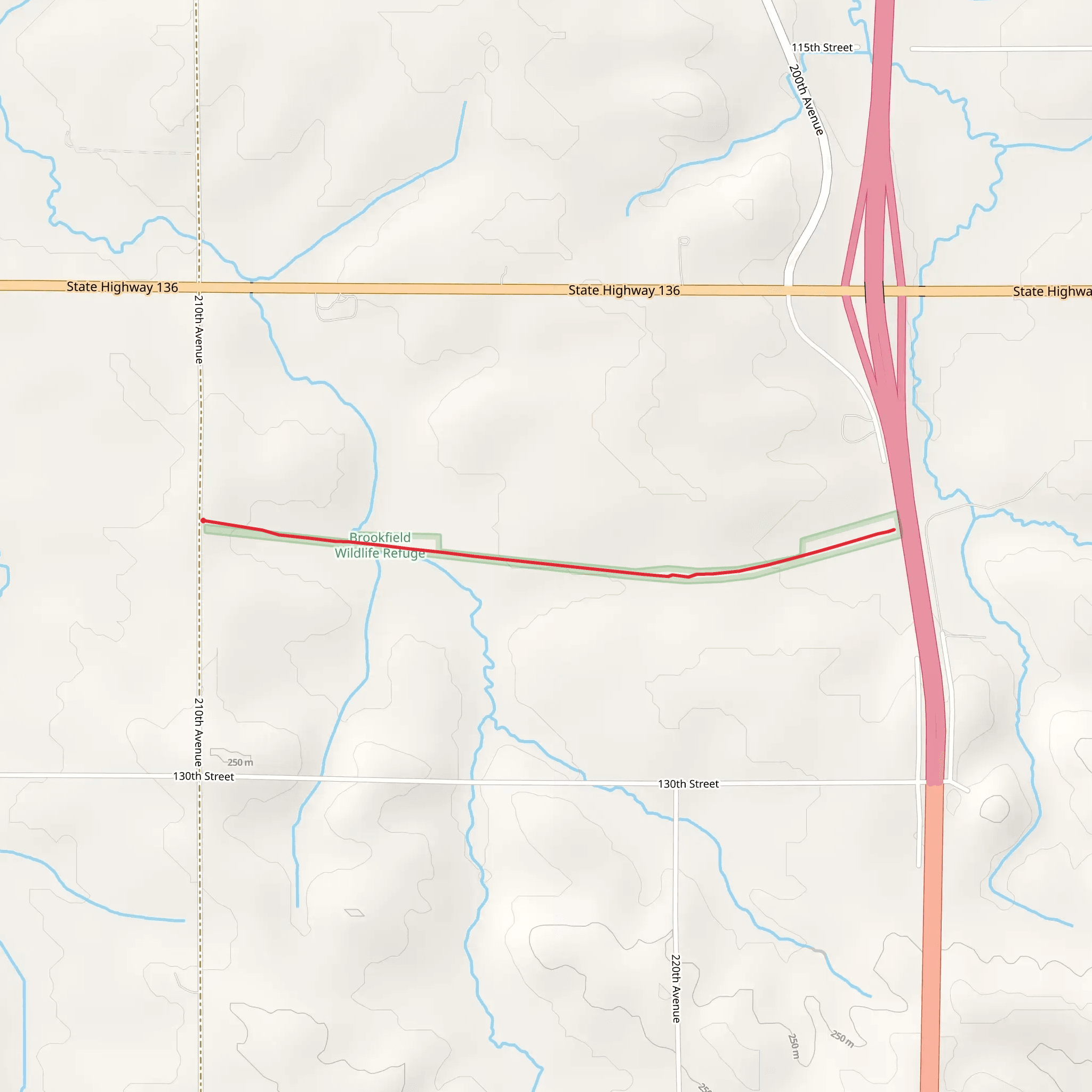 Brookfield Recreation Trail mobile static map