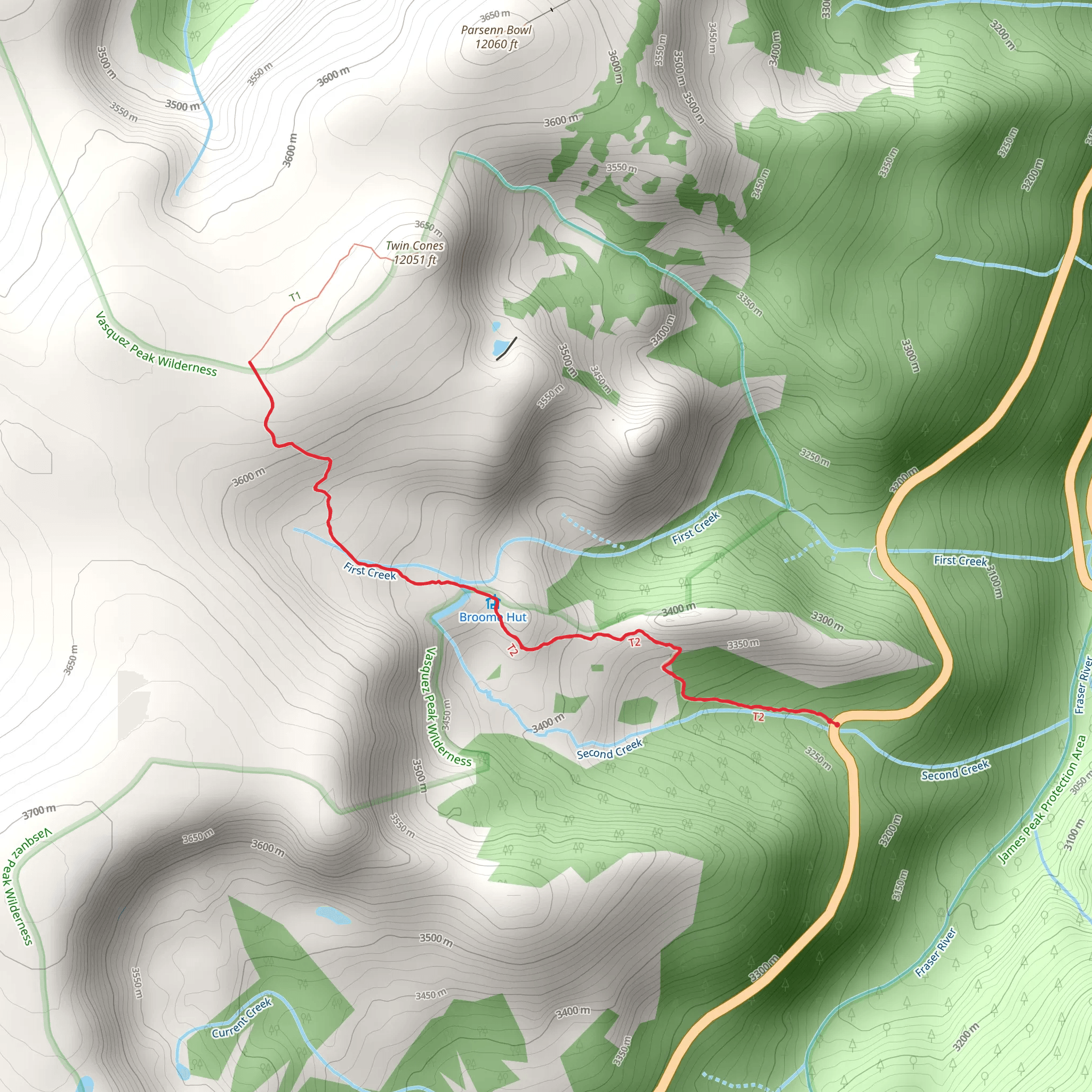 Second Creek Trail mobile static map