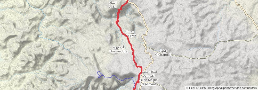Jordan Trail stage 24 Map