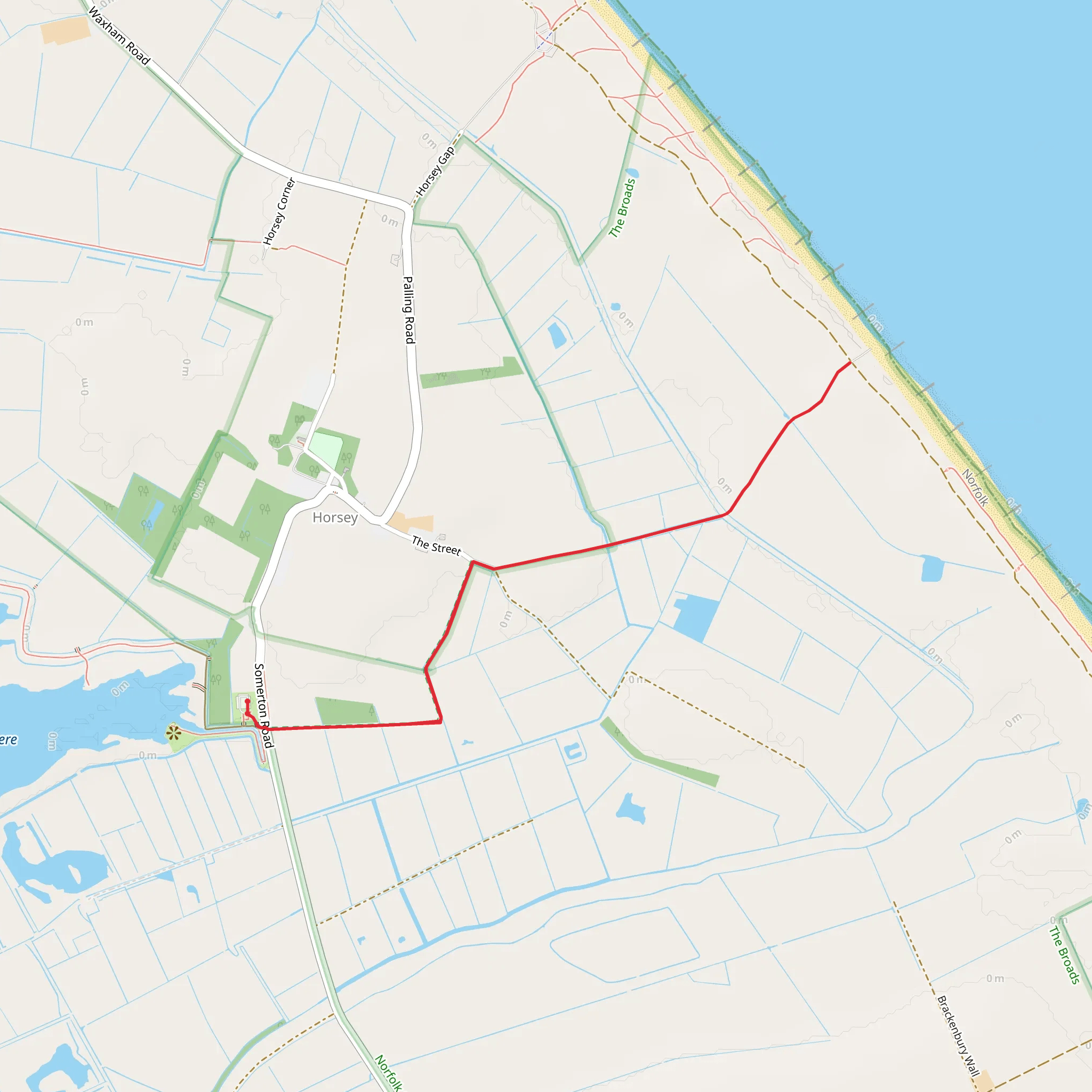 Horsey Windpump and Beach Walk - Norfolk mobile static map