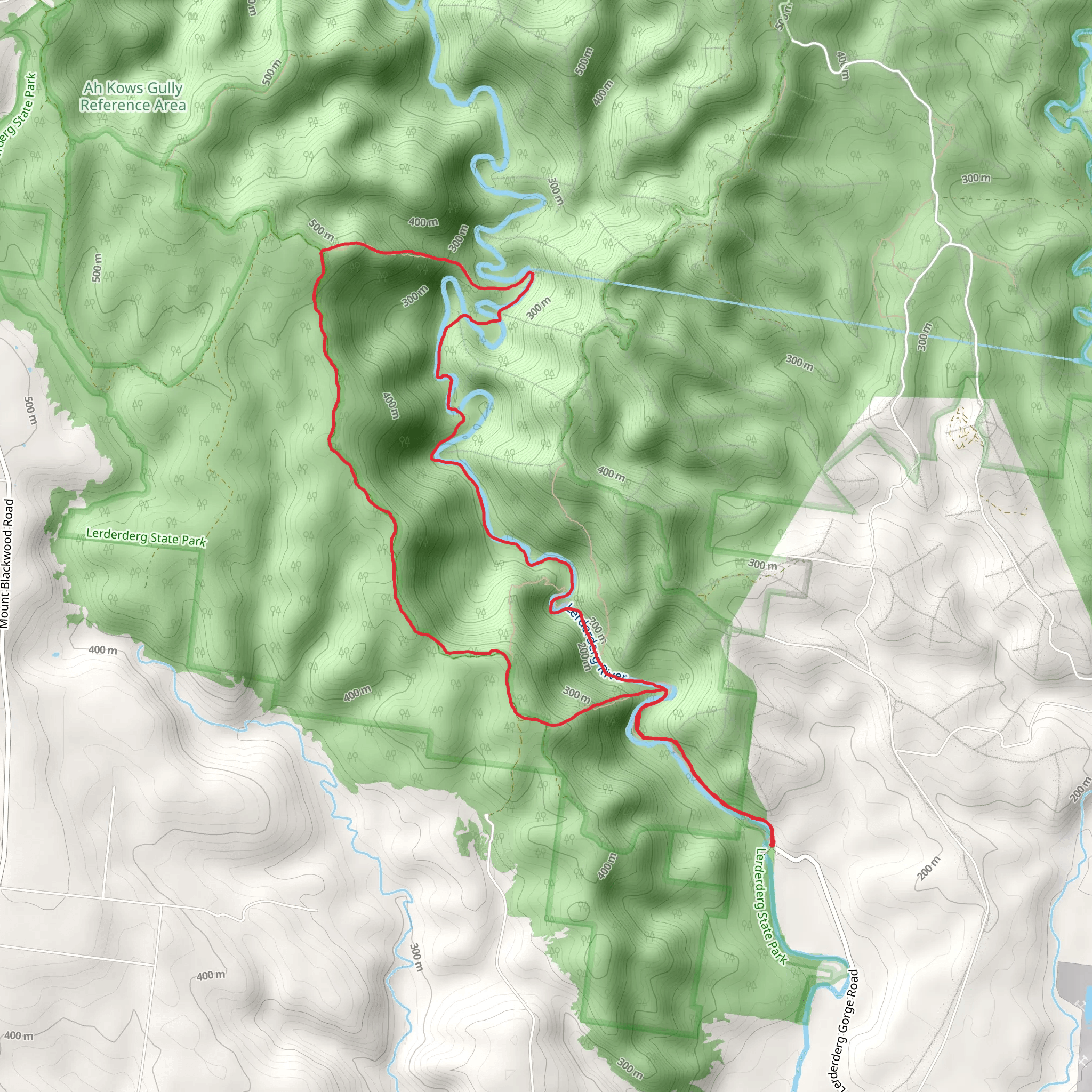 The Scenic Rim and River via Link 1 mobile static map