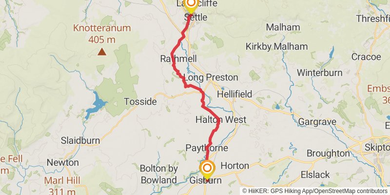 Ribble Way stage 4 Map
