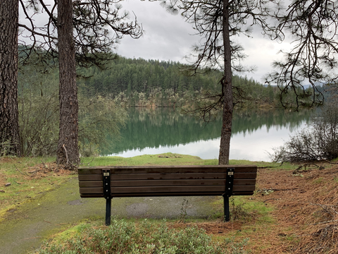 An image depicting the trail Lewiston Lakeshore Trail and its surrounding area.