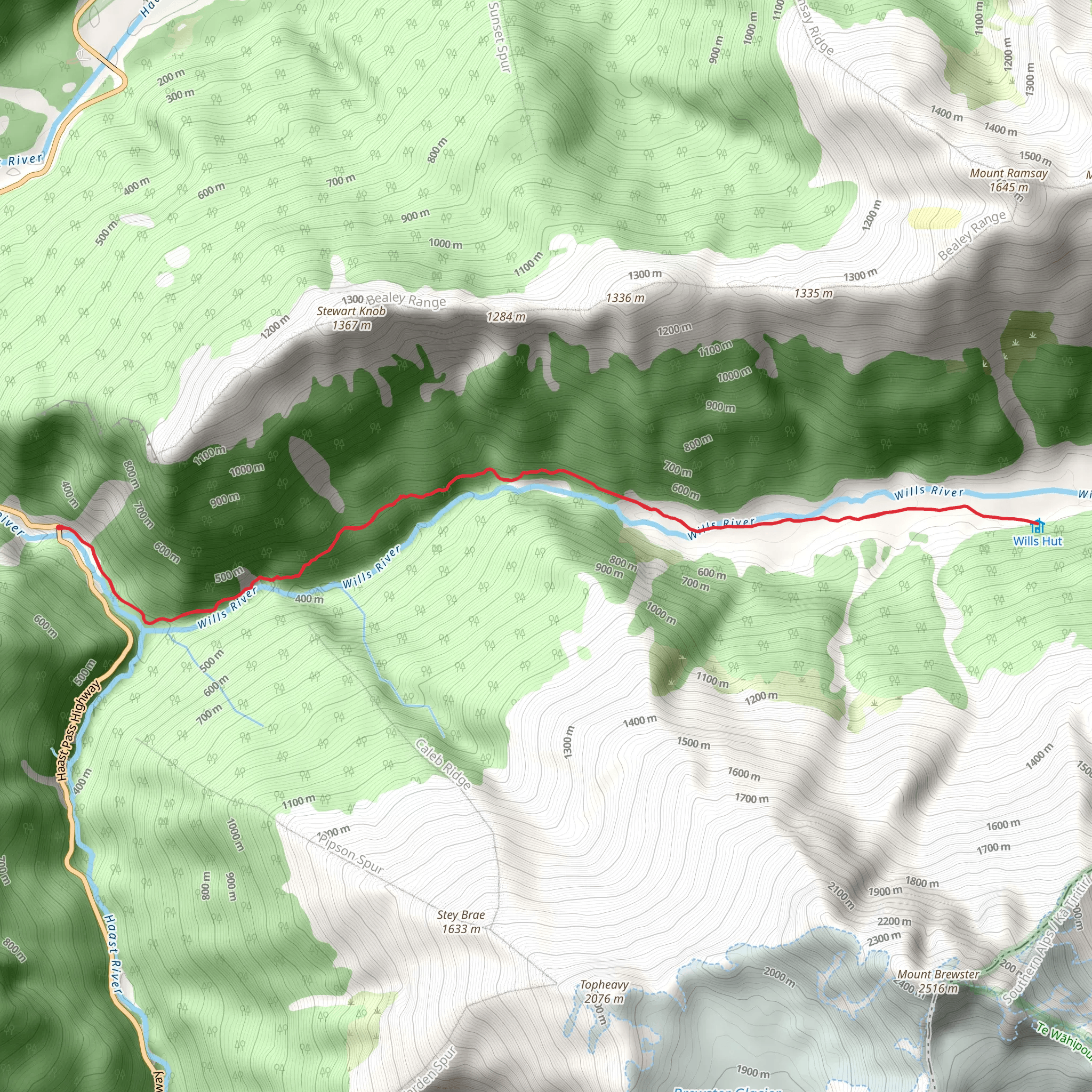 Wills Valley Track mobile static map