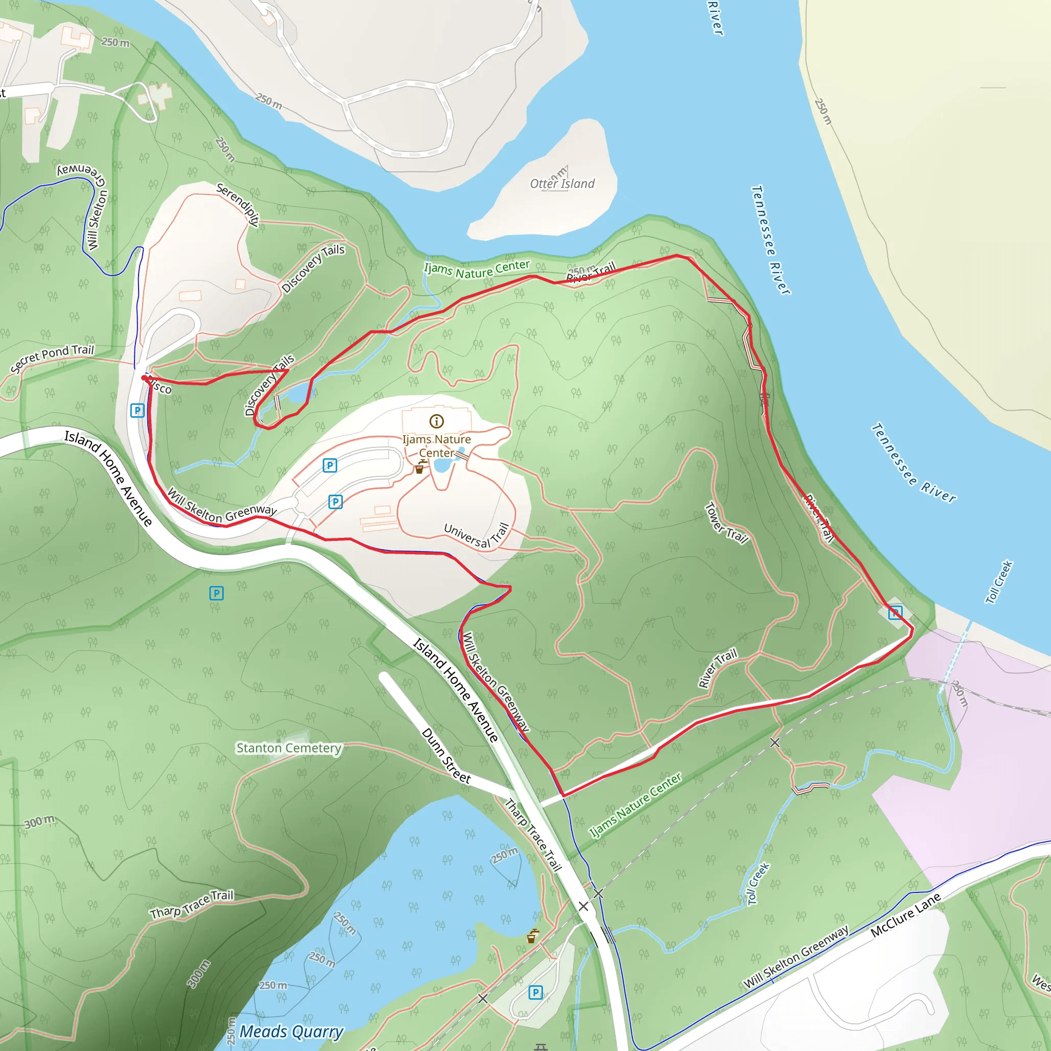 Will Skelton Greenway and Tennessee River Loop Trail mobile static map