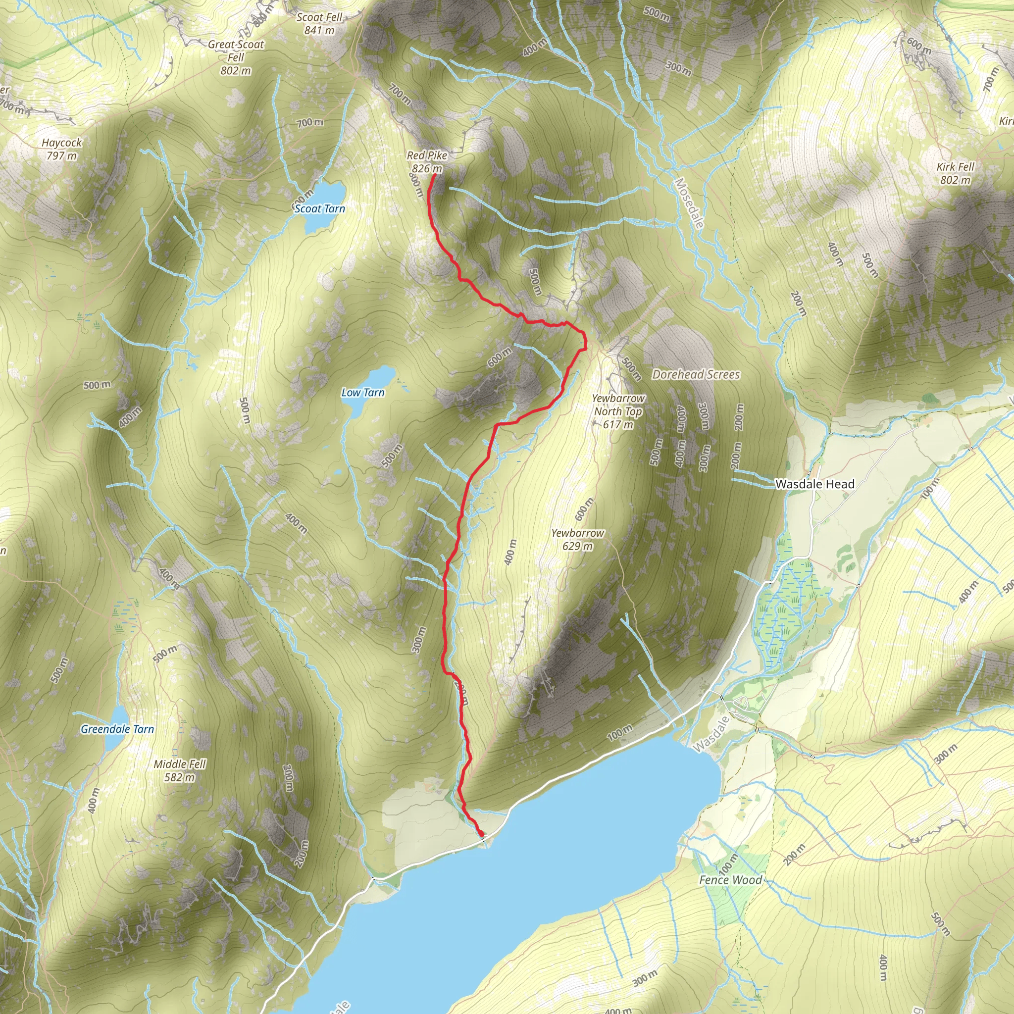 Red Pike - Wasdale mobile static map