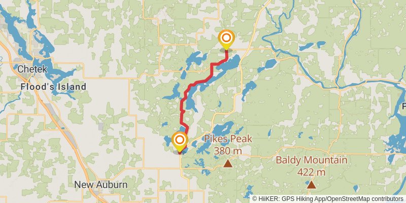 Ice Age National Scenic Trail stage 12 Map