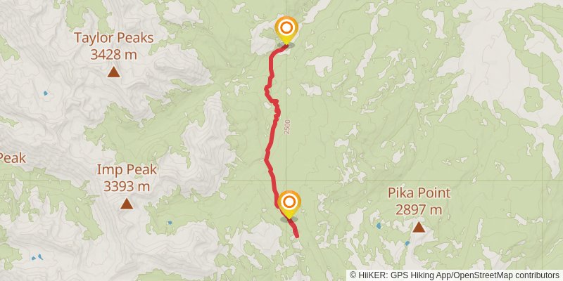Lightning Creek Trail via Taylor Falls Trail stage 2 Map