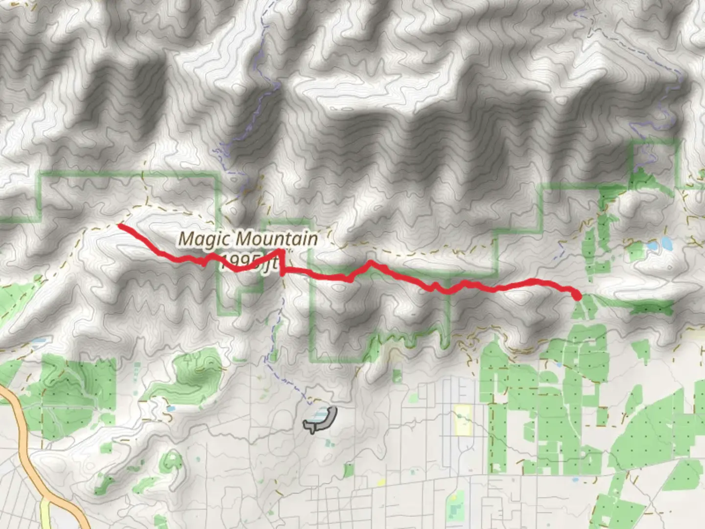 An image depicting the trail Foothill Trail and its surrounding area.