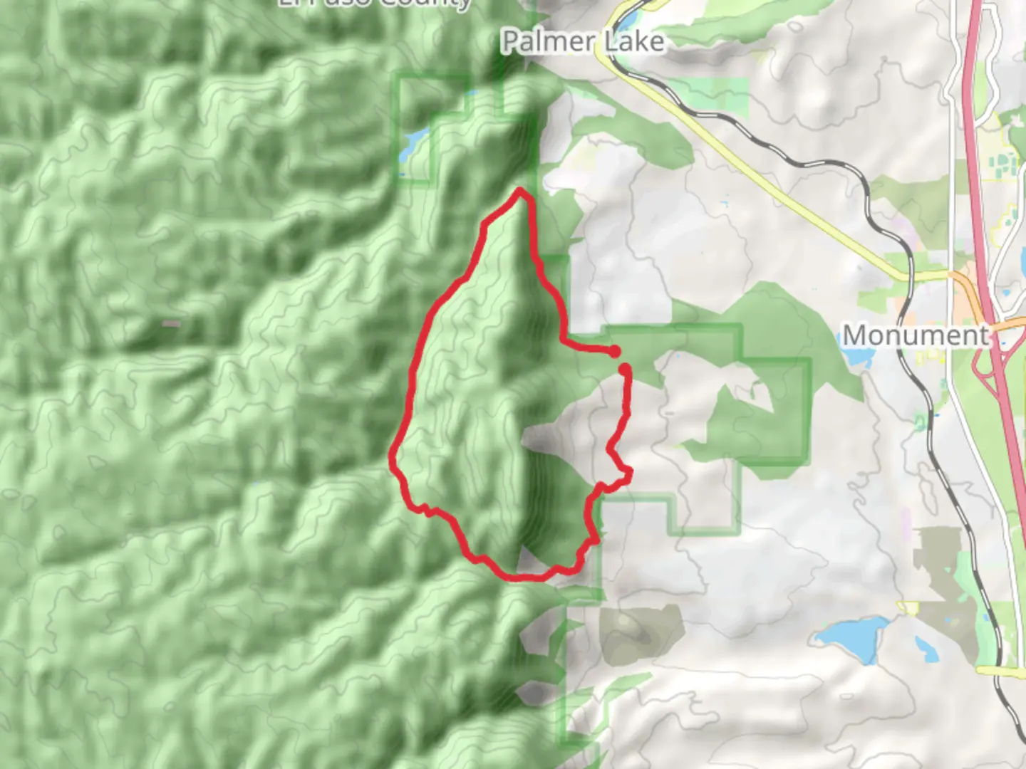 An image depicting the trail White Ghost and Monument Loop Trail and its surrounding area.