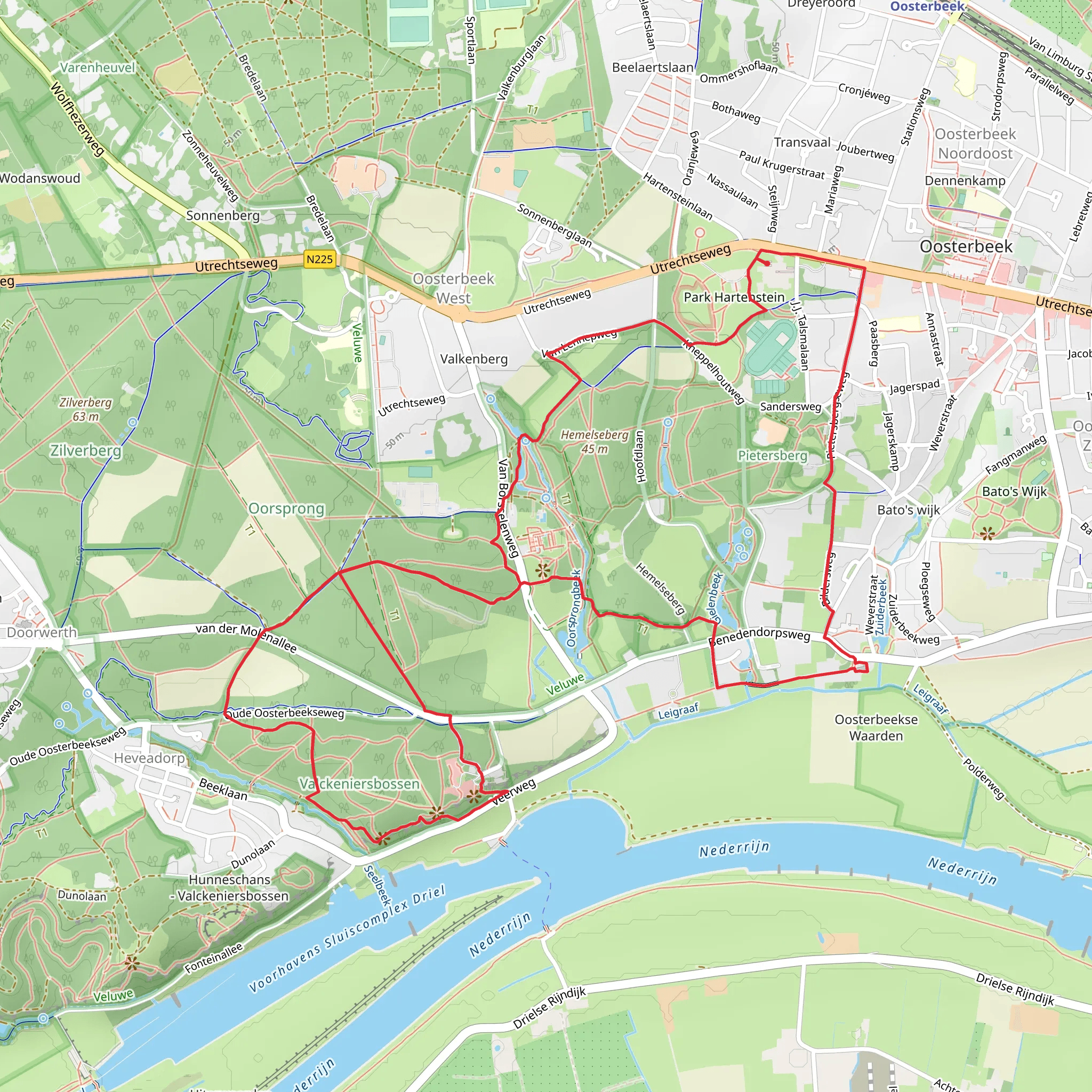 Hemelse Berg, Laag Oorsprong and Westerbouwing Loop mobile static map