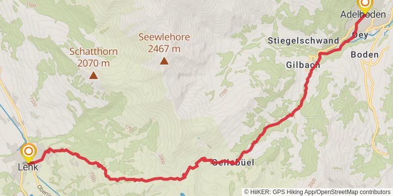 Alpine Pass Route stage 15 Map