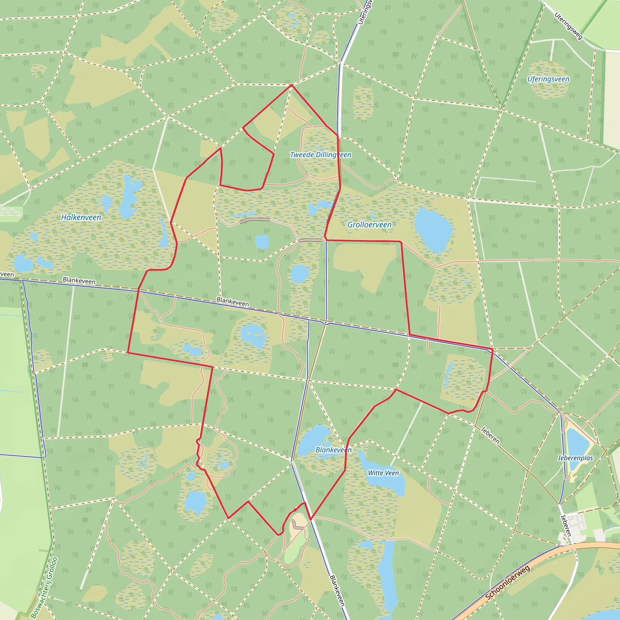 Golloerveen and Elper Noorderveld Loop mobile static map