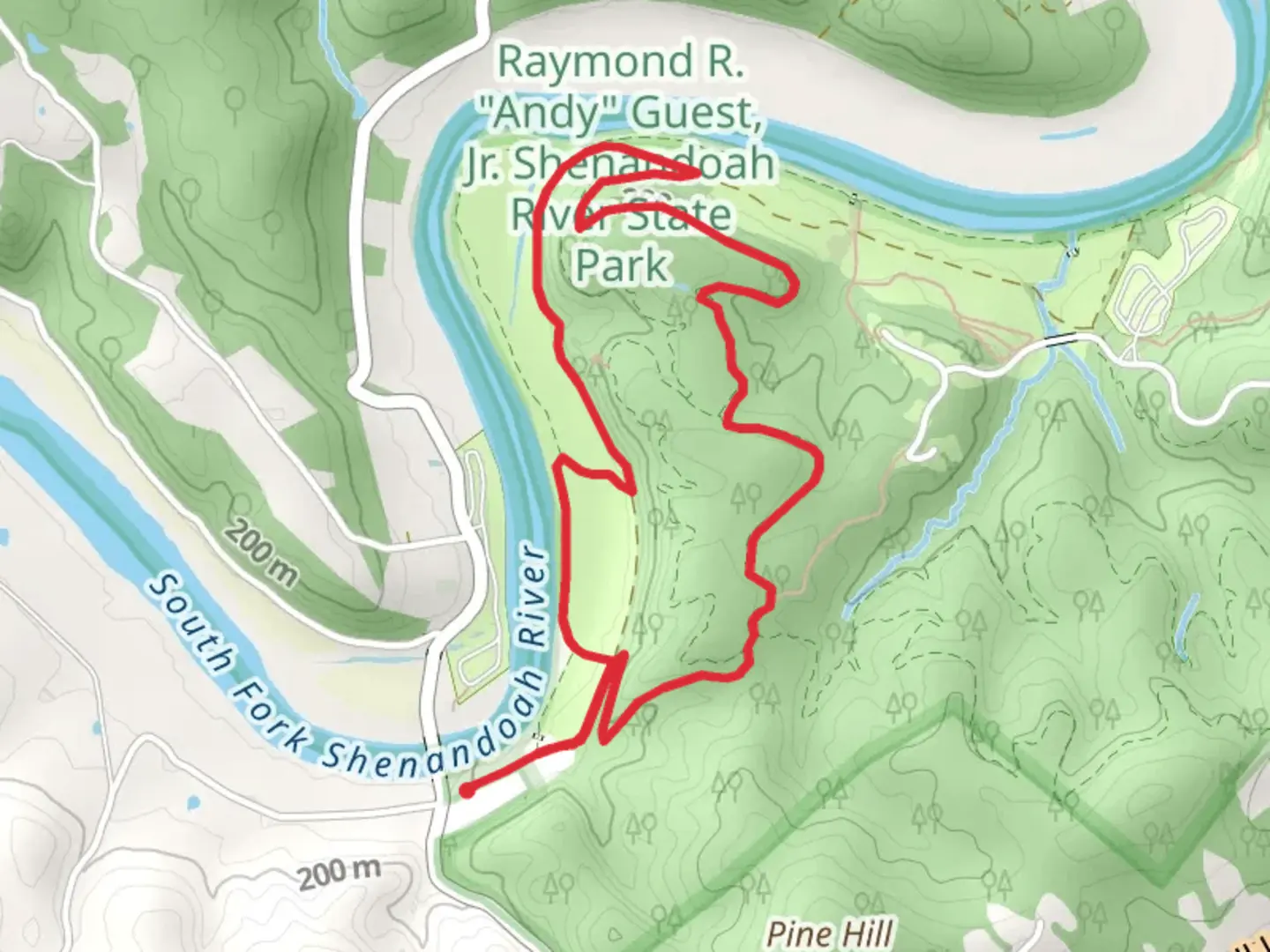 An image depicting the trail South Fork Shenandoah River Loop and its surrounding area.