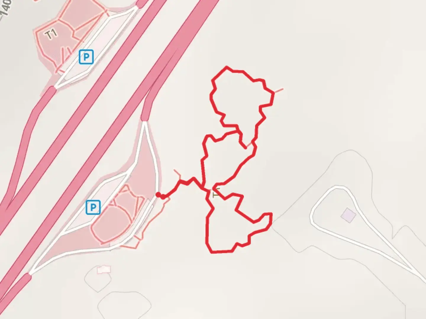 An image depicting the trail North Blackfoot Rest Area Circle and its surrounding area.