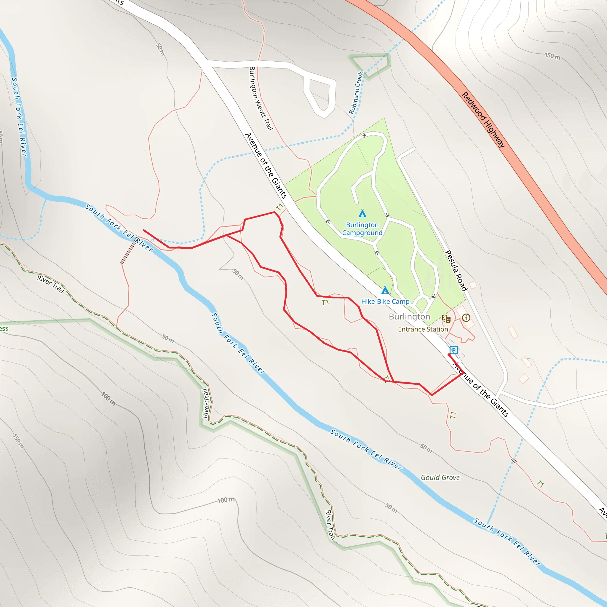 Gould Grove Nature Loop Trail mobile static map