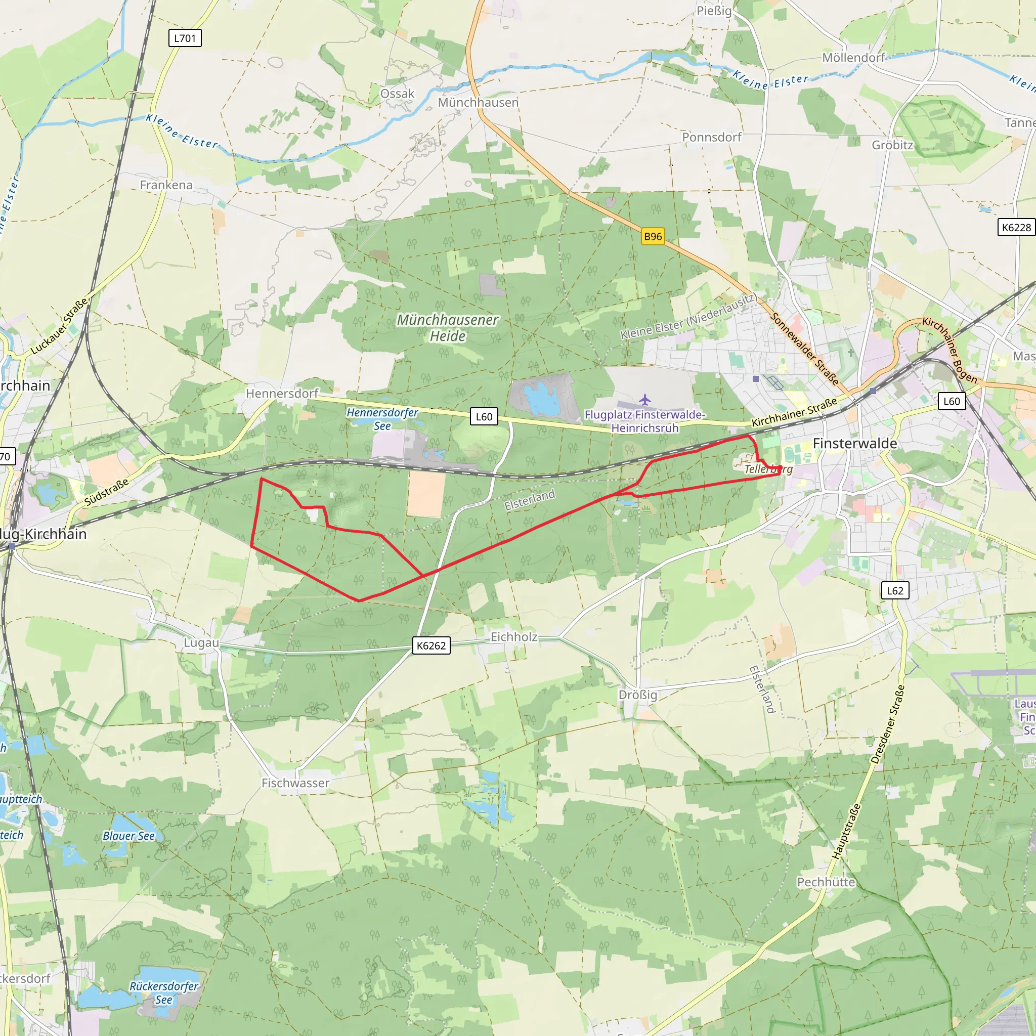 Eichholzer Heide and Finsterwalder Berg Loop mobile static map