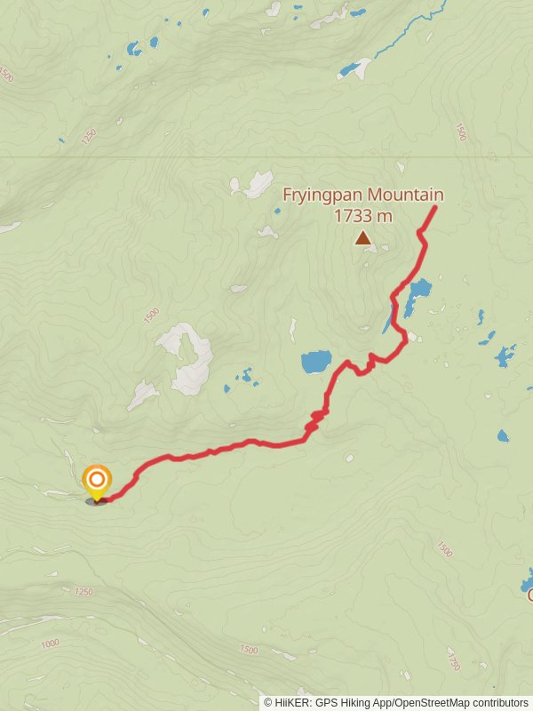 Jug Lake Trail via Cowlitz Trail mobile static map