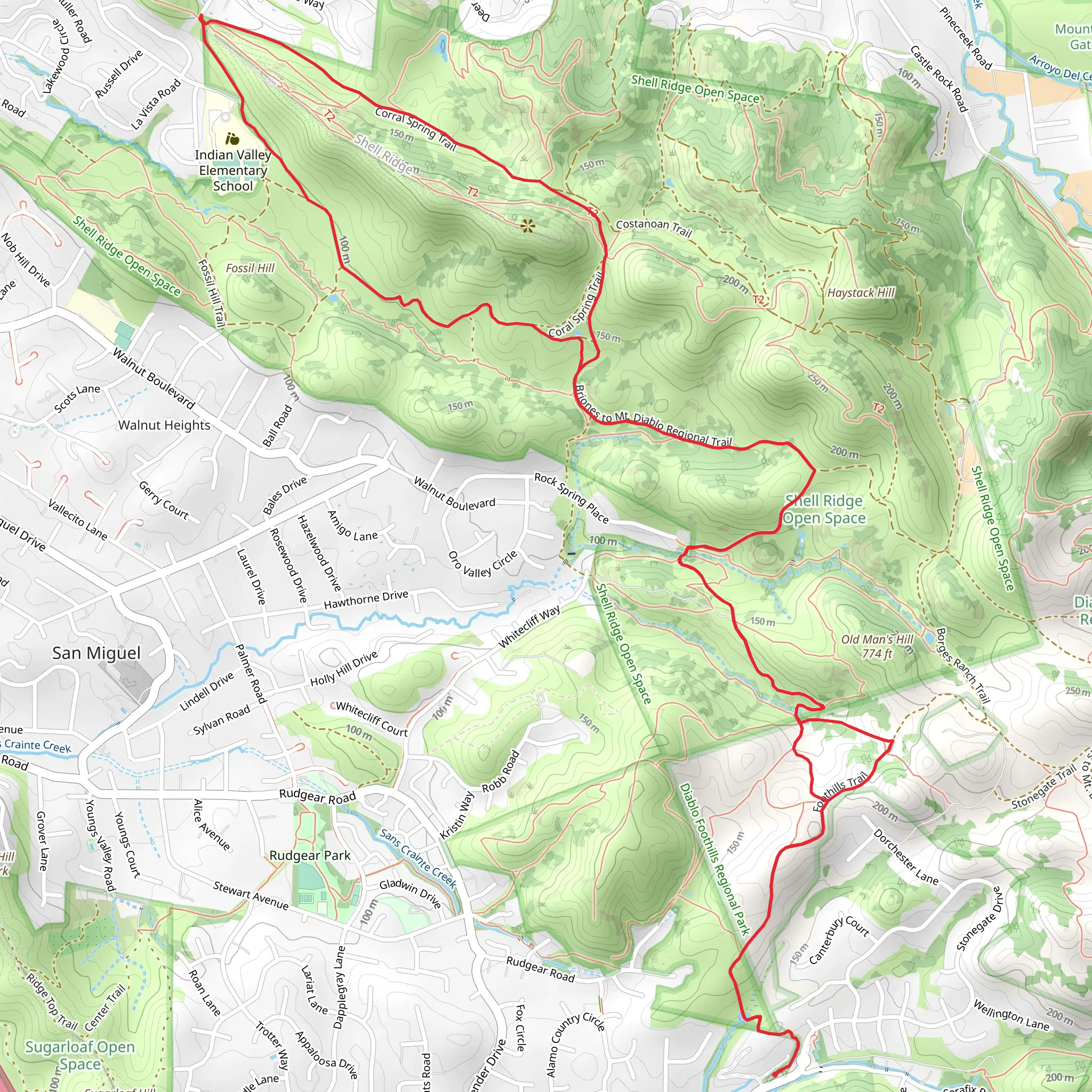 Sugarloaf-Shell Ridge Loop Trail mobile static map