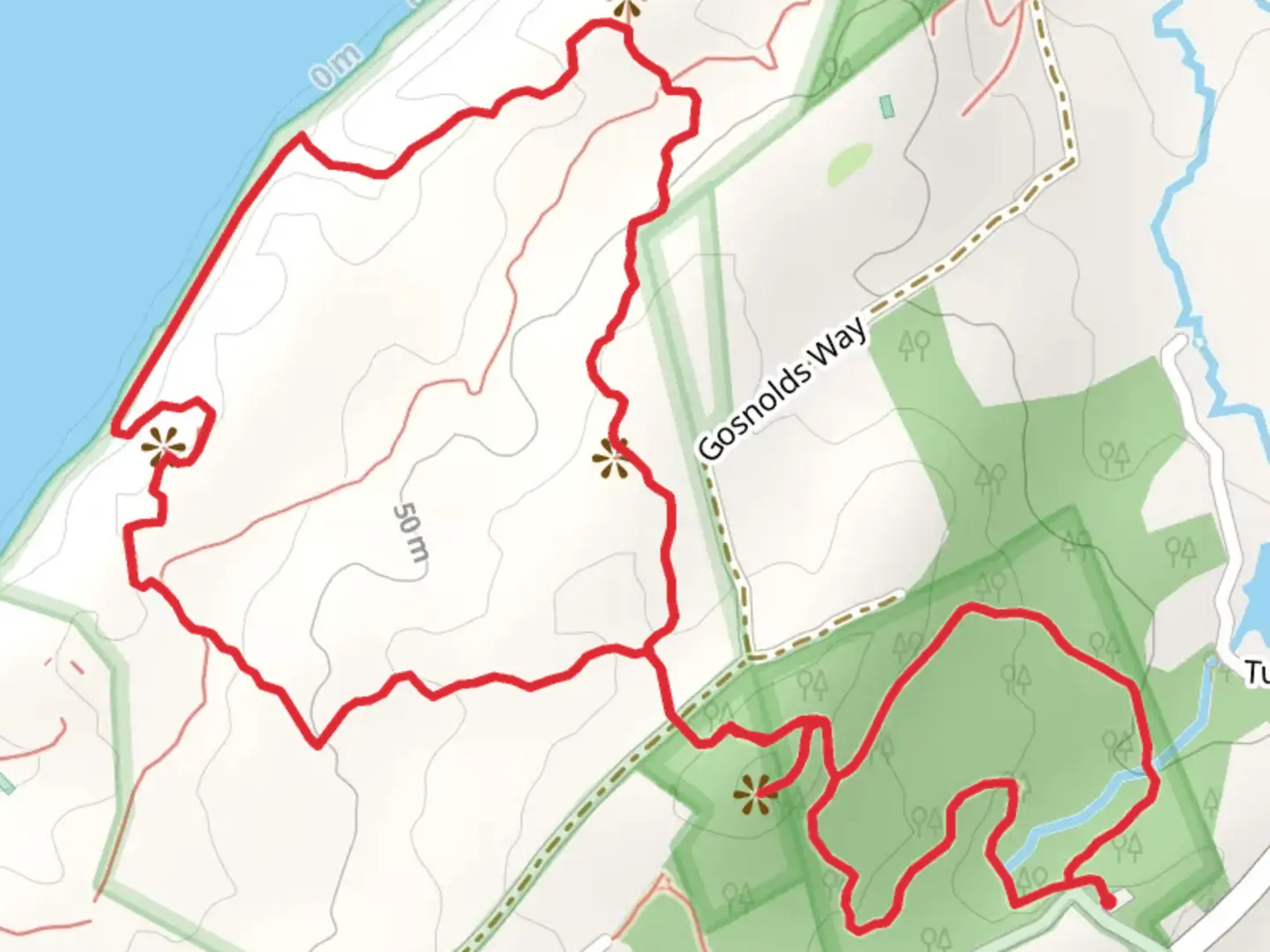 An image depicting the trail Prospect Hill - Menemsha Hills Reservation Loop and its surrounding area.