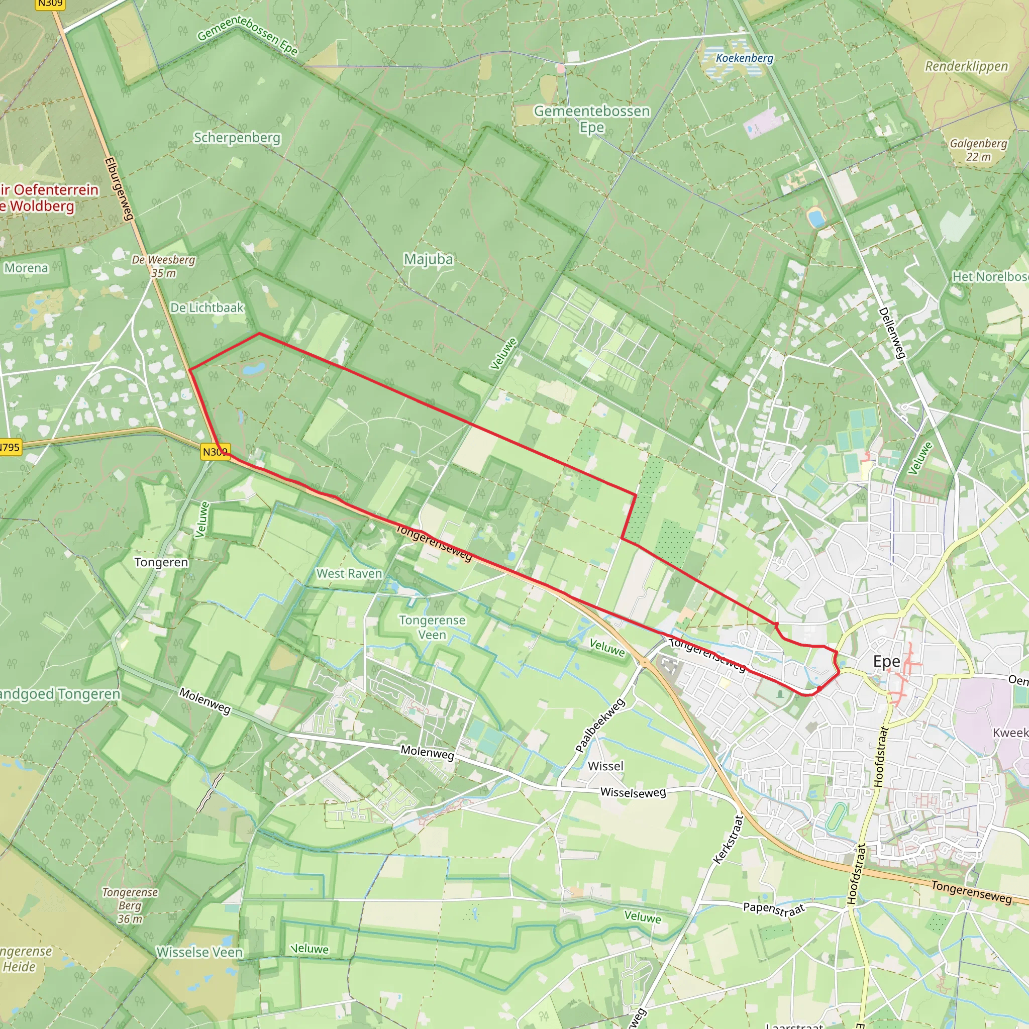 Tongerense Weg and Schot Weg mobile static map