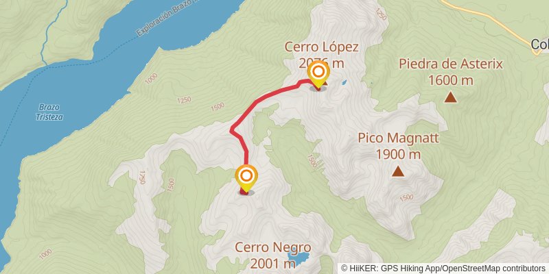 Nahuel Huapi Traverse alt 5 Map