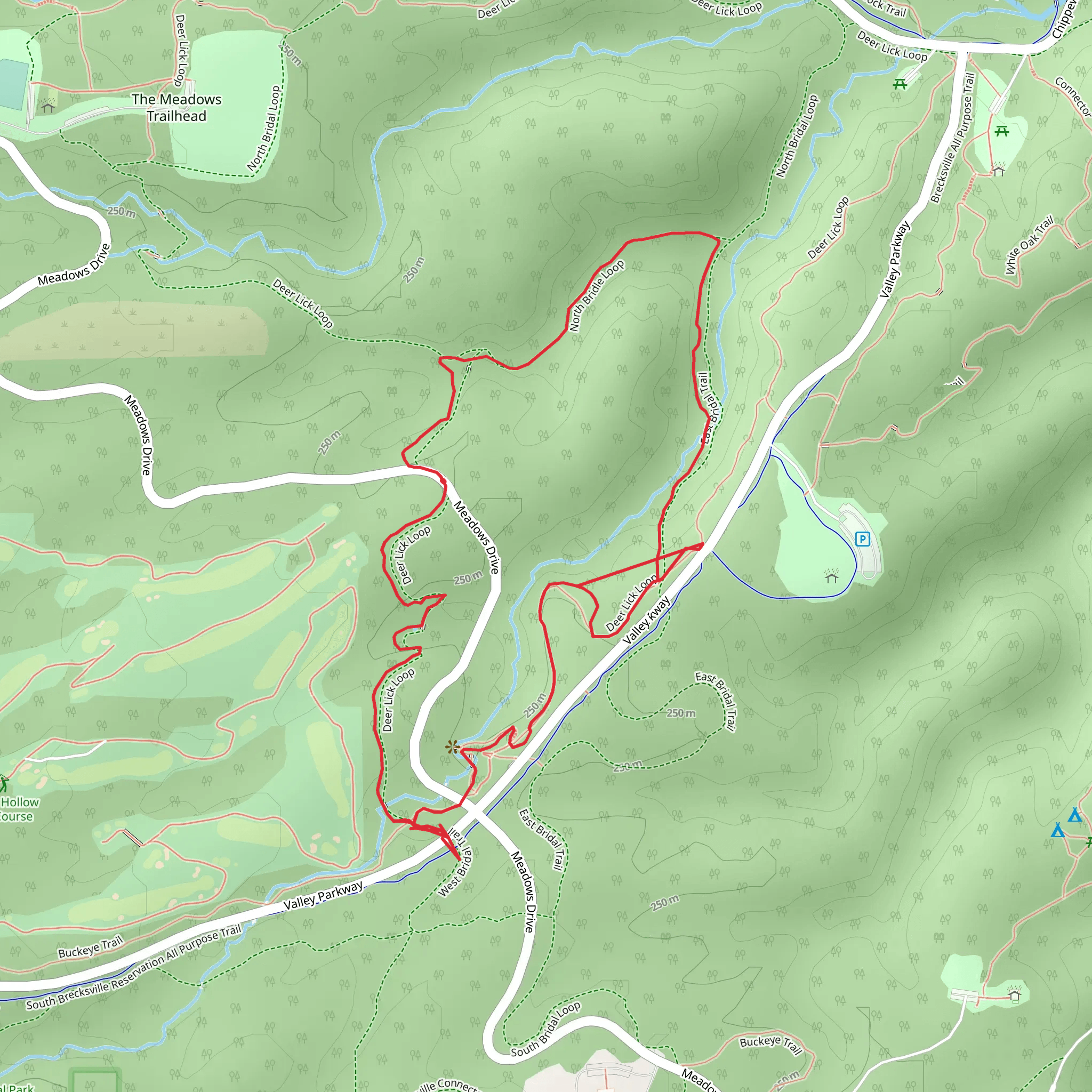 Deer Lick Cave Loop Trail mobile static map