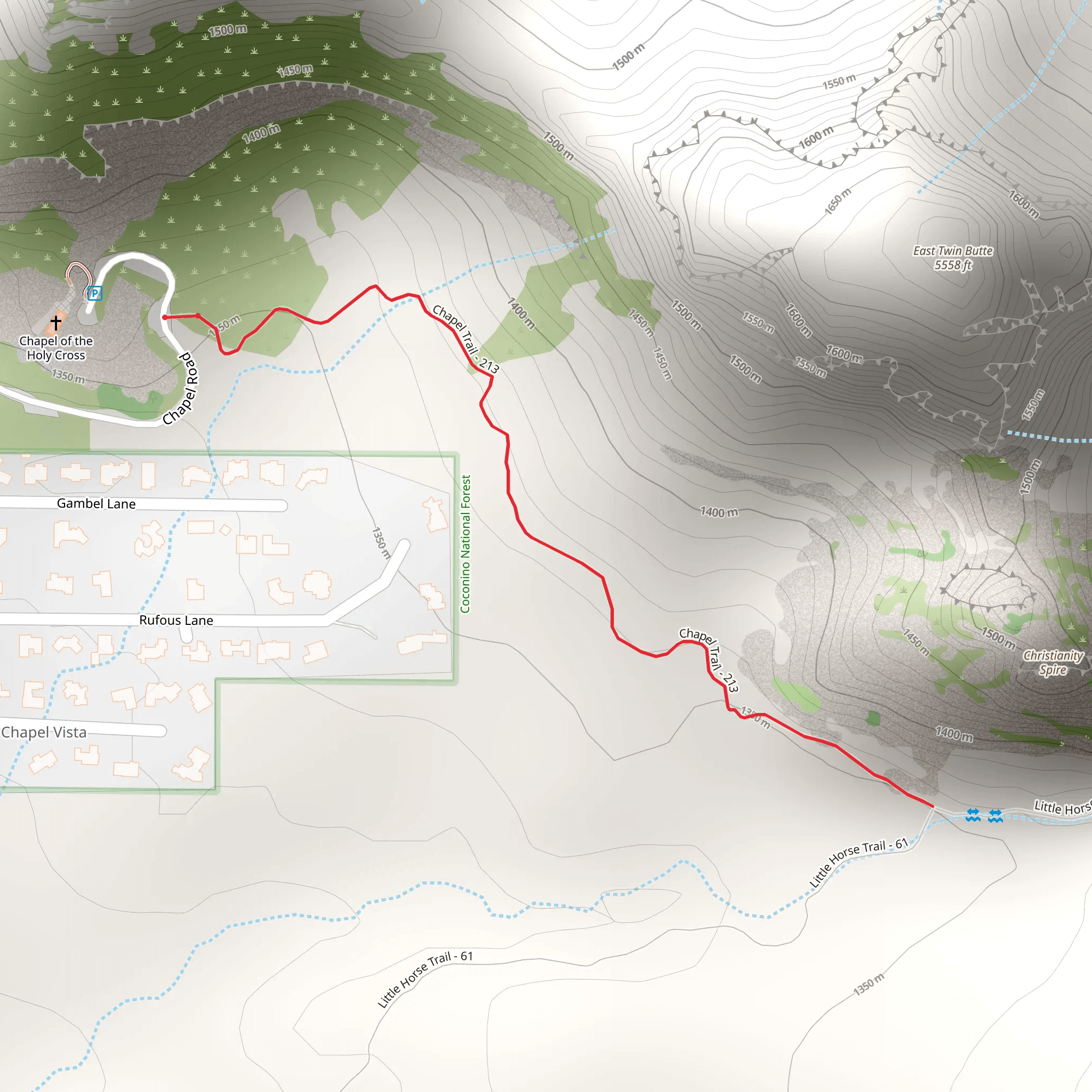 Chapel Trail mobile static map